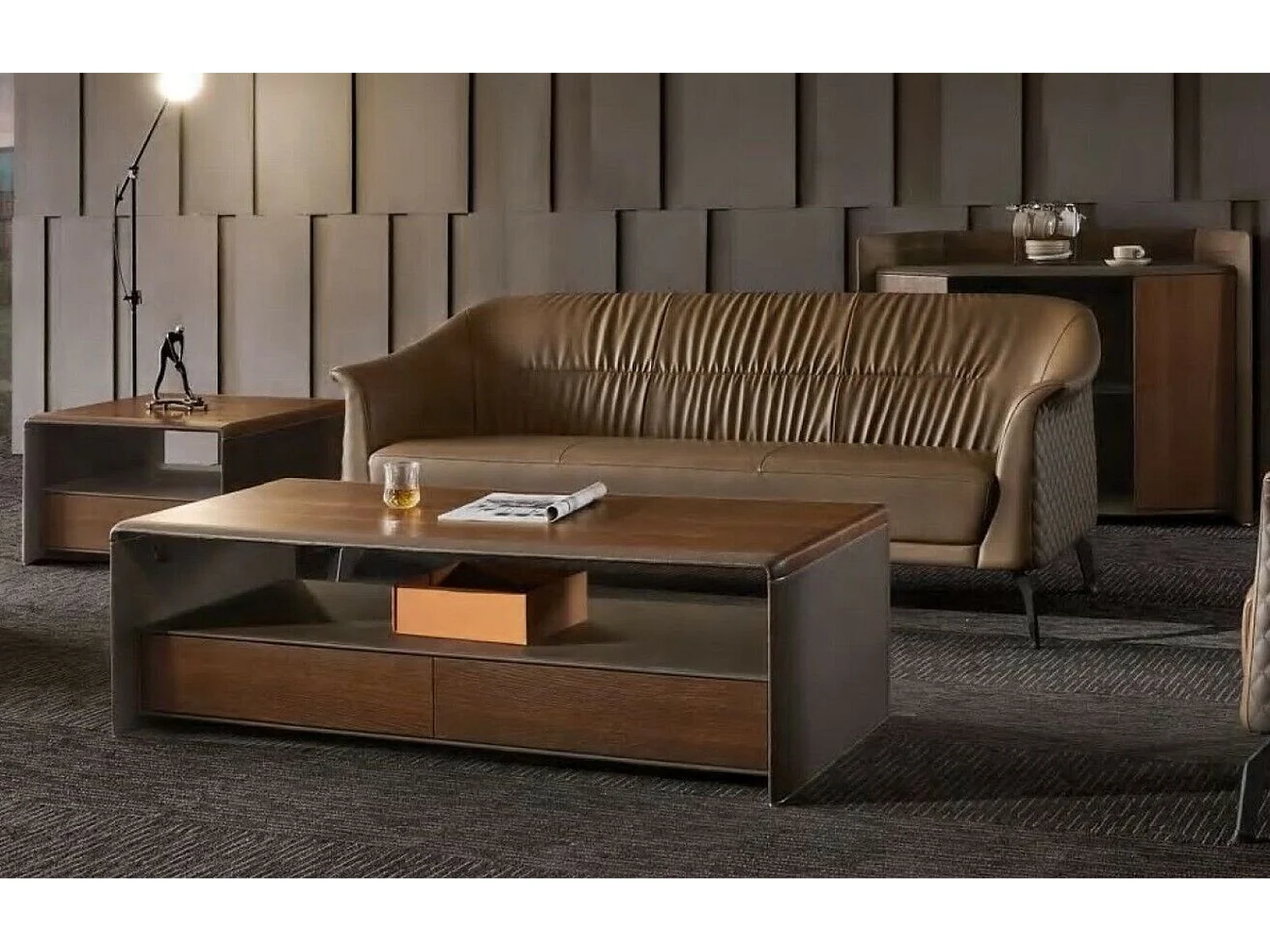 Sofa Luxus Moderne Büromöbel Sofagarnitur 3+1+1 Set Couch Neu