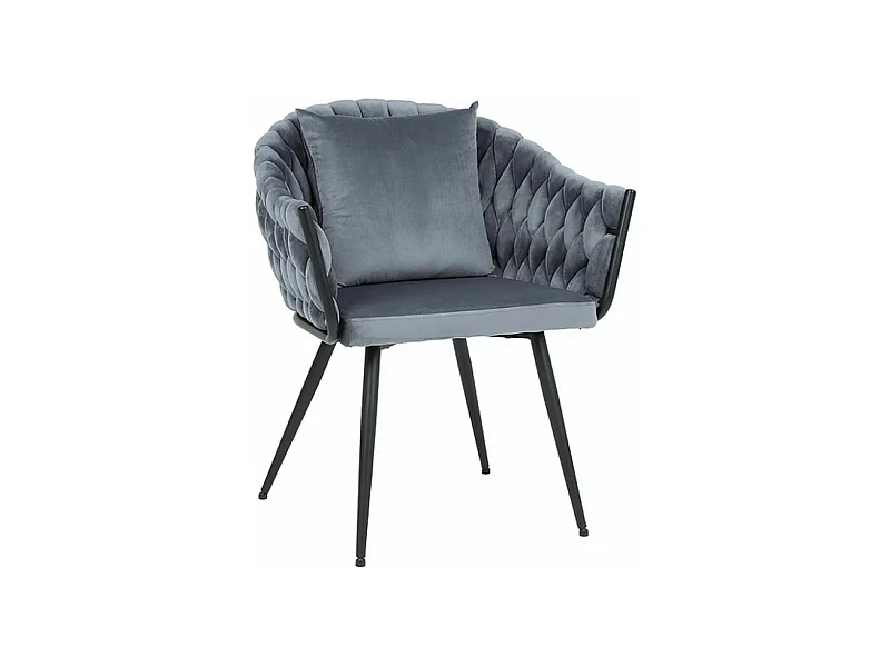 Stuhl Nuvo/Samtstoff/Grau