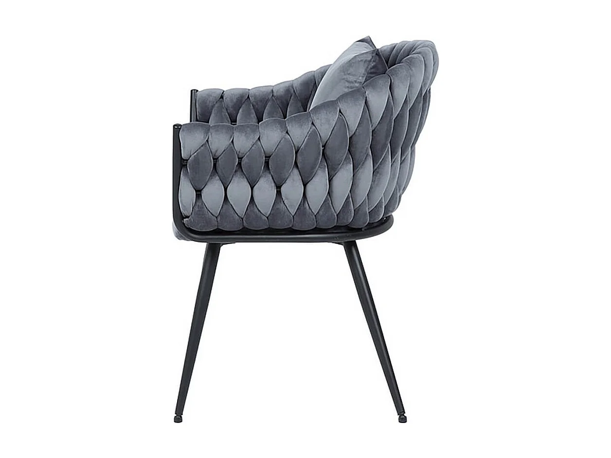 Stuhl Nuvo/Samtstoff/Grau