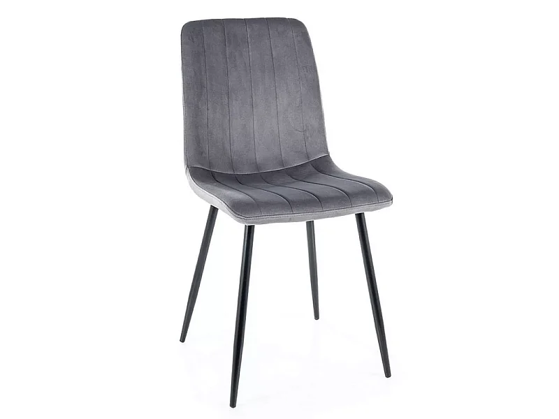 Krzesło tapicerowane ALAN VELVET szare