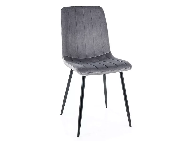Krzesło tapicerowane ALAN VELVET szare
