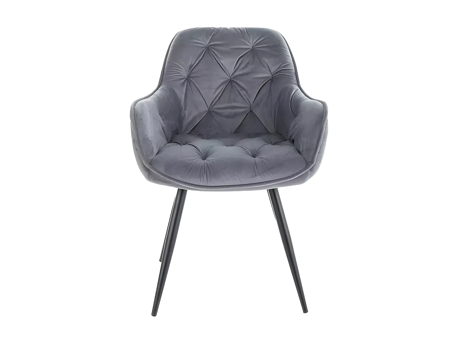 Stuhl Conform/Samtstoff/Grau