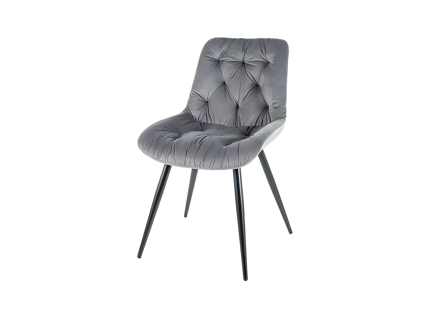 Stuhl Praga Lux/Samtstoff/Anthrazit