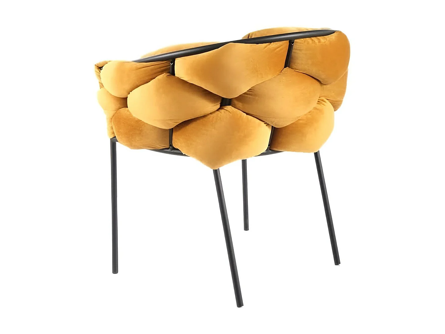 Sedia Norte/Tessuto Velluto/Giallo