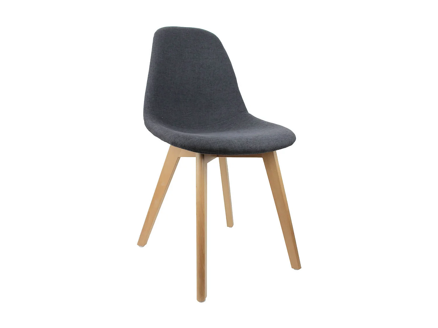 MEDYNA - Lot de 2 Chaises Scandinaves Noires