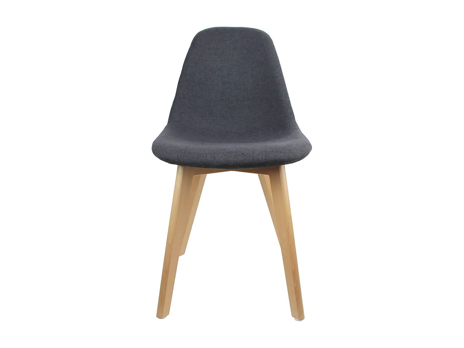 MEDYNA - Lot de 2 Chaises Scandinaves Noires