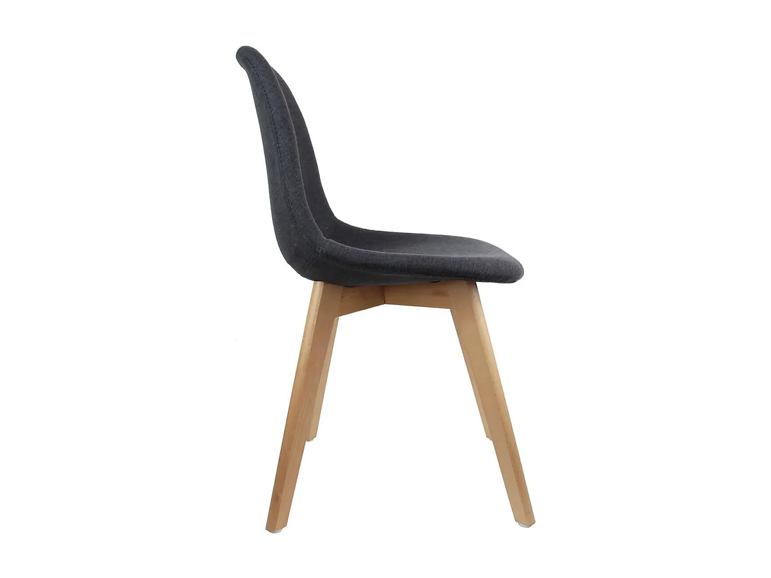 MEDYNA - Lot de 2 Chaises Scandinaves Noires