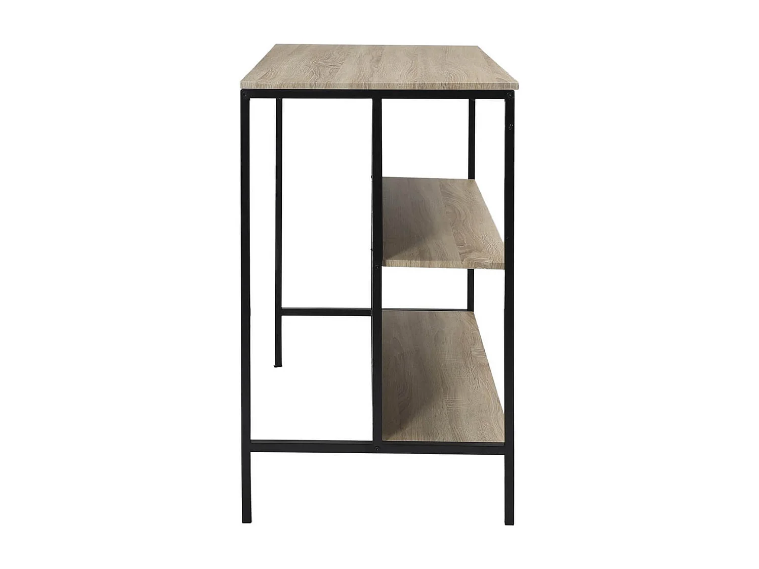 MAXIMO - Table Ilot avec Tabourets en MDF et Pieds Métal Noir