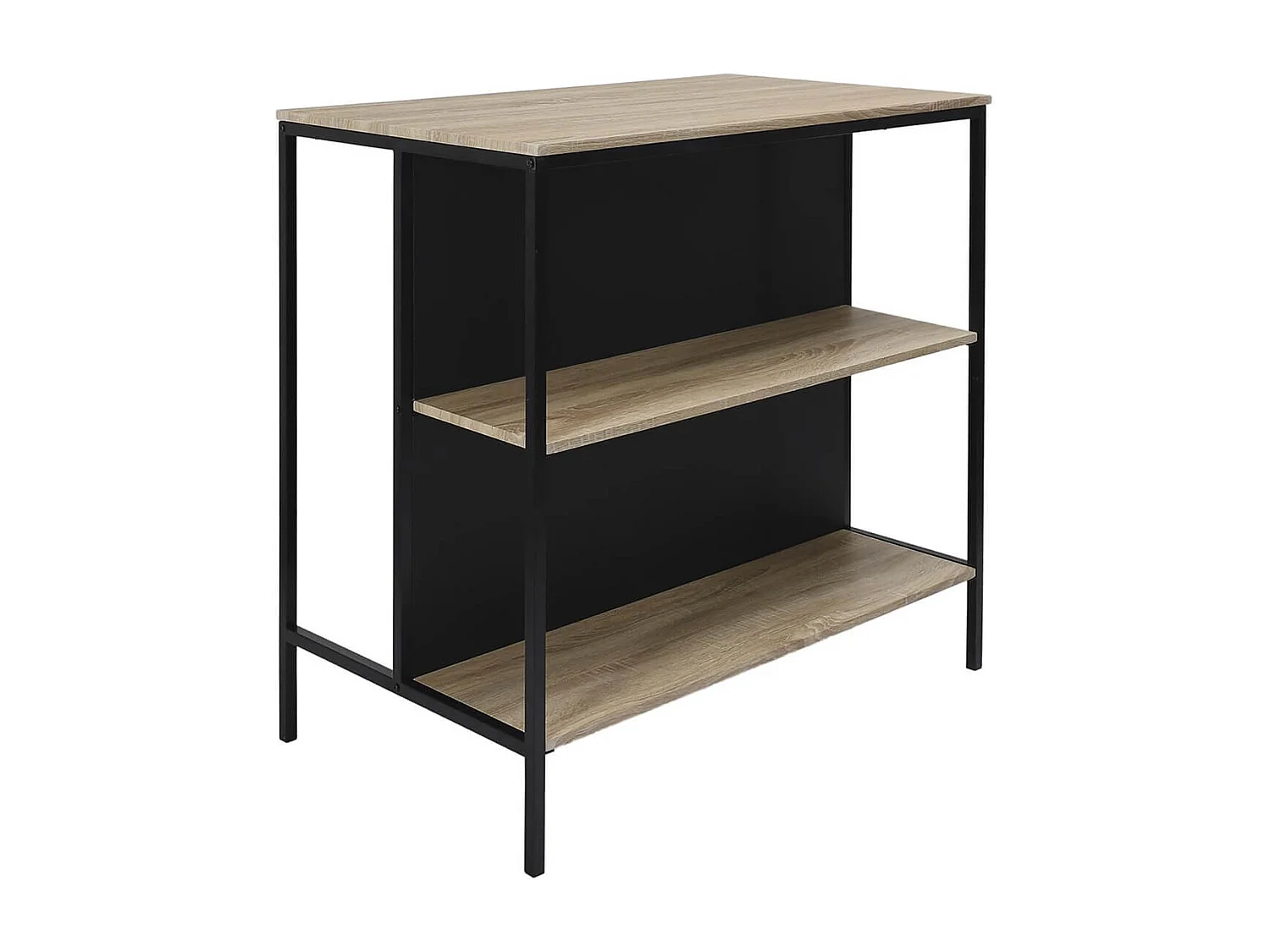 MAXIMO - Table Ilot avec Tabourets en MDF et Pieds Métal Noir