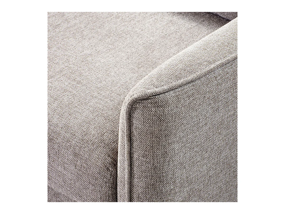 ALTAMIRA - Canapé 3 Places Convertible Tissu Gris Perle