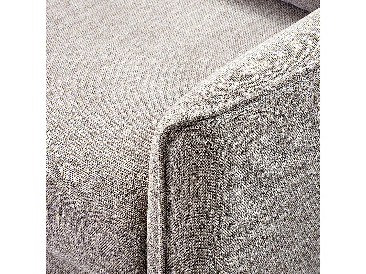 ALTAMIRA - Canapé 3 Places Convertible Tissu Gris Perle