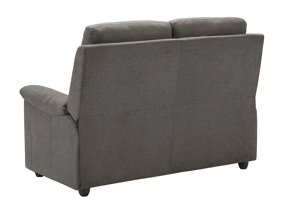 HUESCA - Canapé 2 Places Fixe Tissu Gris