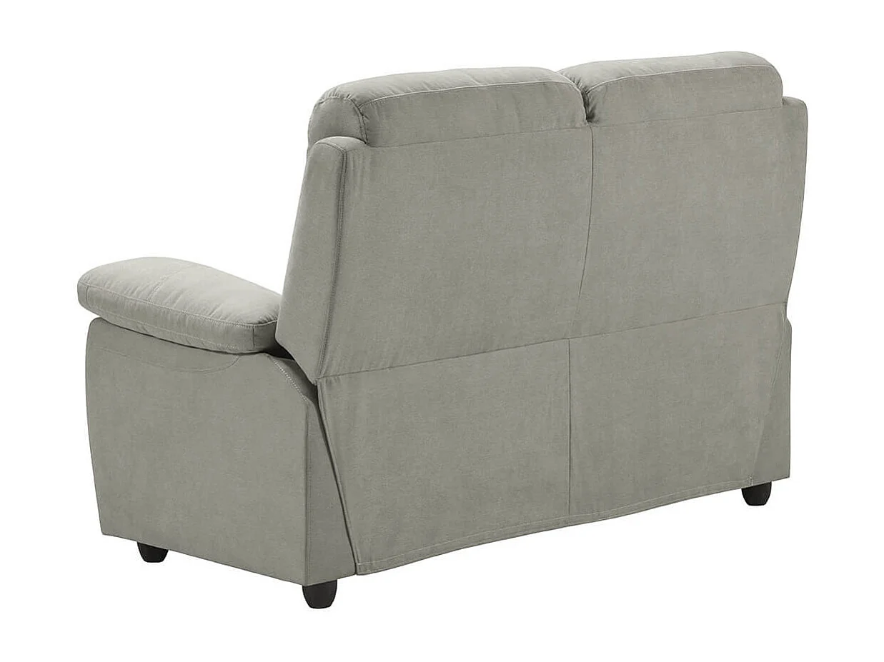 TARIFA - Canapé 2 Places Fixe Gris Clair Tissu Waterproof