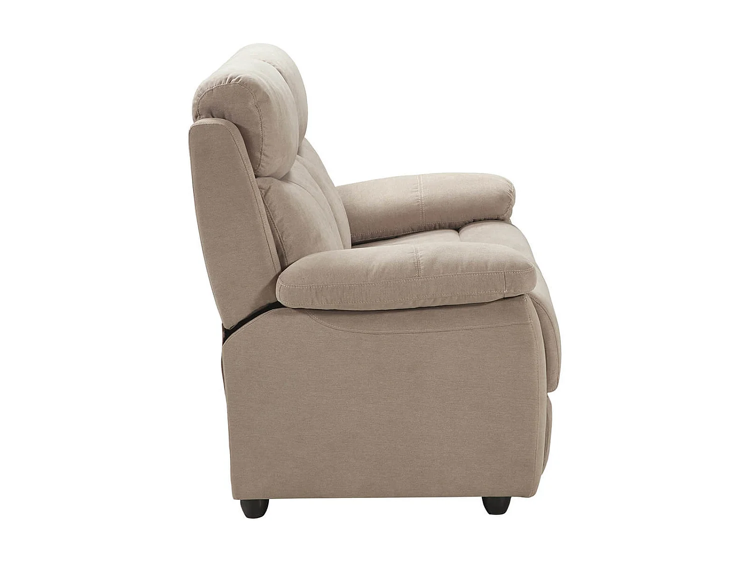 TARIFA - Canapé 2 Places Fixe Beige Tissu Waterproof