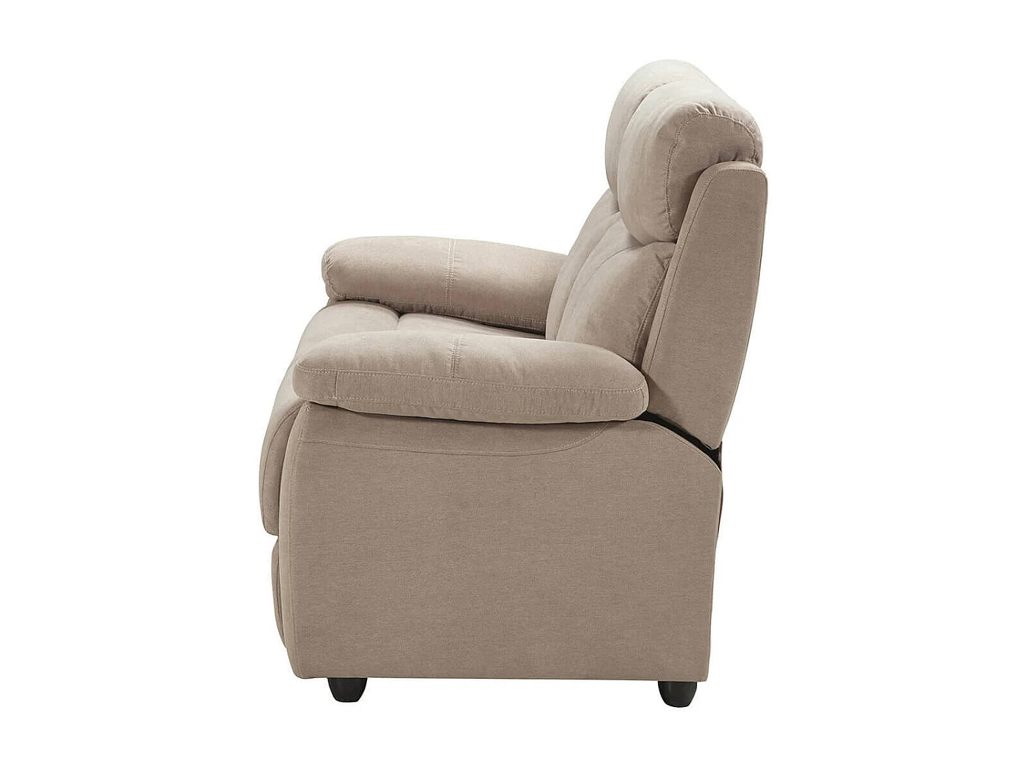 TARIFA - Canapé 2 Places Fixe Beige Tissu Waterproof