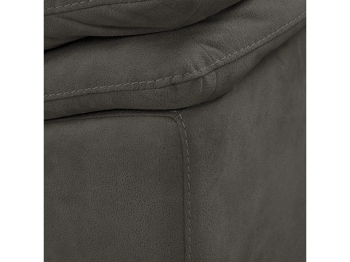 ASTIO - Canapé Fixe 2 Places Tissu Gris Foncé