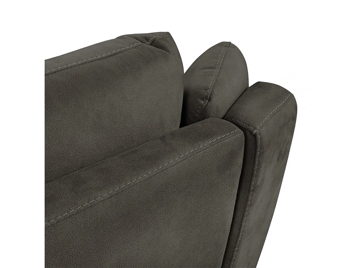 ASTIO - Canapé Relax Electrique 3 Places Tissu Gris Foncé