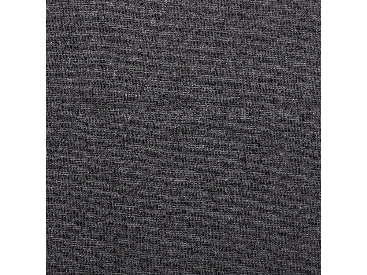 SERGIO - Ensemble Table en MDF et 4 Chaises en Tissu Gris Pieds Métal Noir