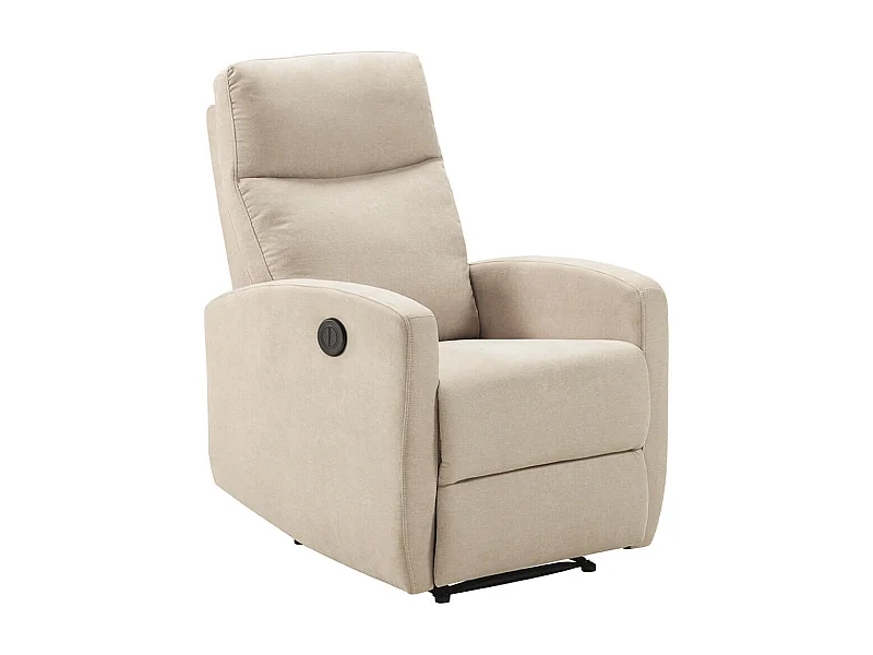 LERIDA - Fauteuil Relax Electrique Tissu Ivoire