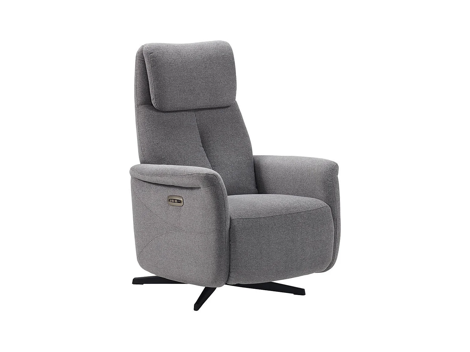 GANDIA - Fauteuil Relax Electrique Tissu Gris