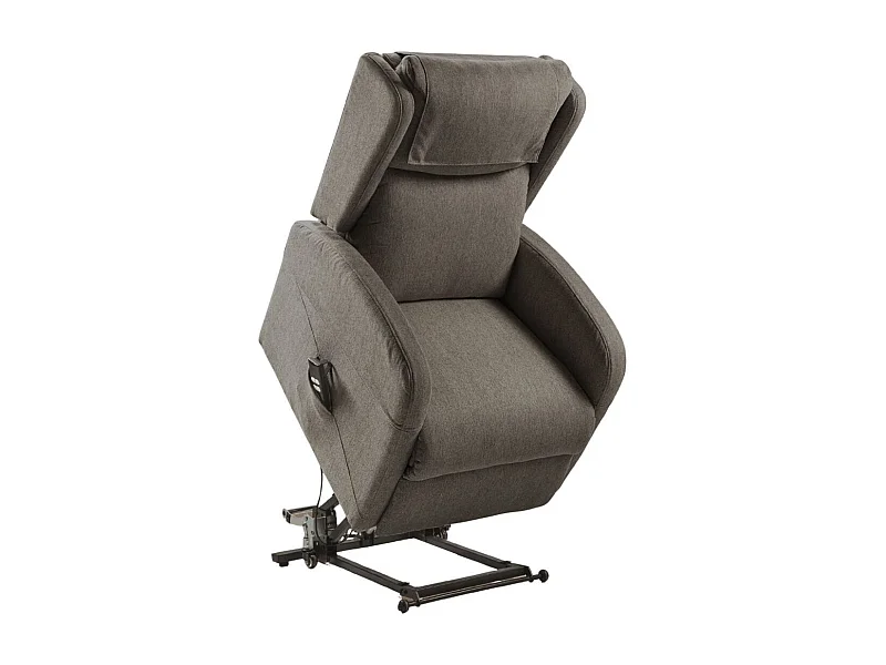 SEVILLE - Fauteuil Relax Releveur Electrique Gris avec Roulettes