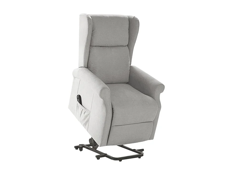 ANDORA - Fauteuil Relax Releveur Electrique Tissu Gris Clair