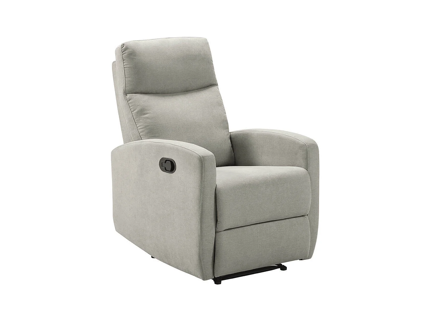 LERIDA - Fauteuil Relax Manuel Tissu Gris Clair