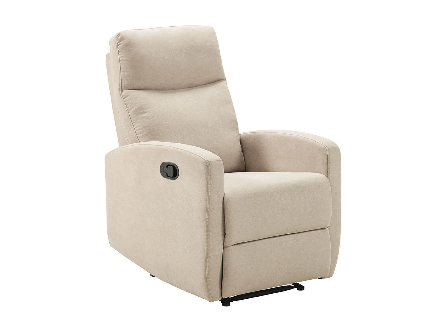 LERIDA - Fauteuil Relax Manuel Tissu Ivoire