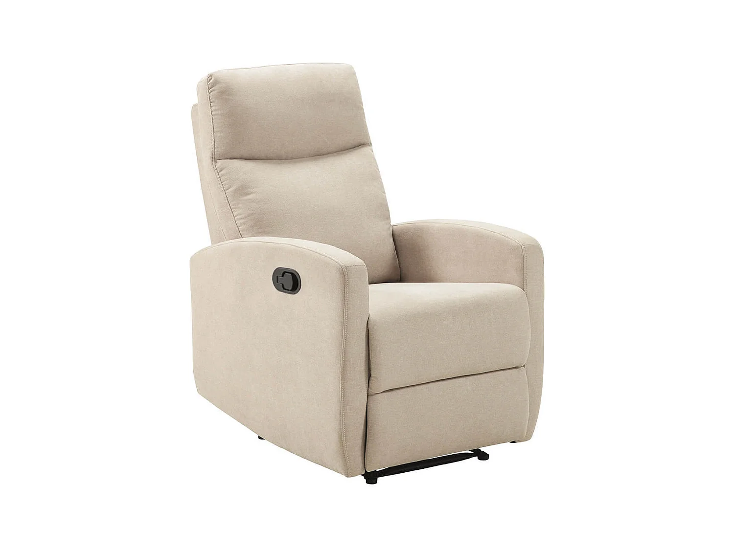 LERIDA - Fauteuil Relax Manuel Tissu Ivoire