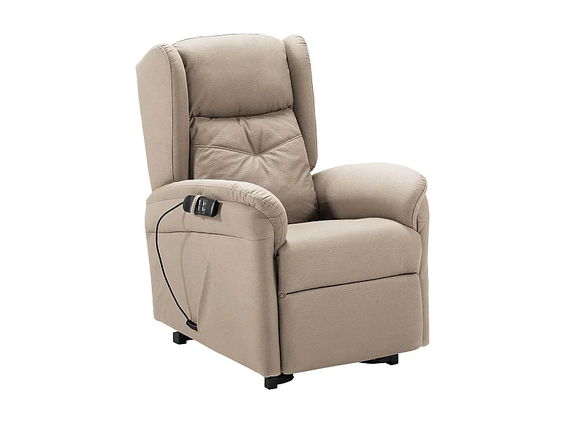 DONOSTIA - Fauteuil Relax Releveur Electrique Beige Tissu Waterproof