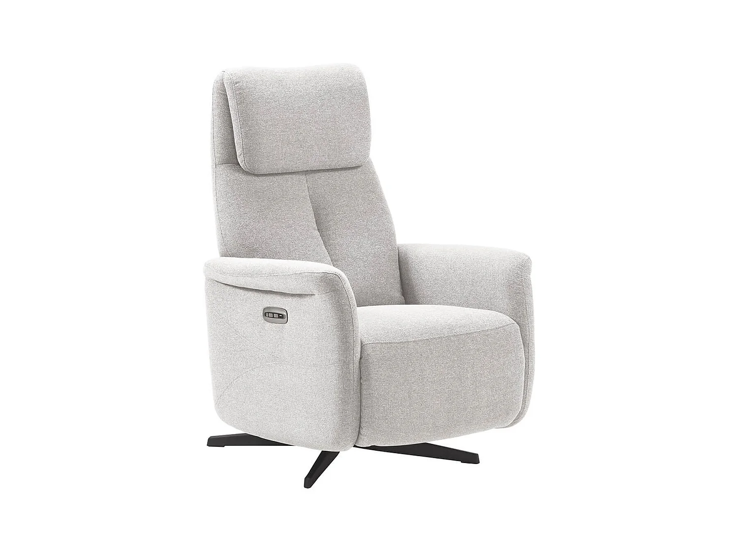 GANDIA - Fauteuil Relax Electrique Tissu Gris Perle