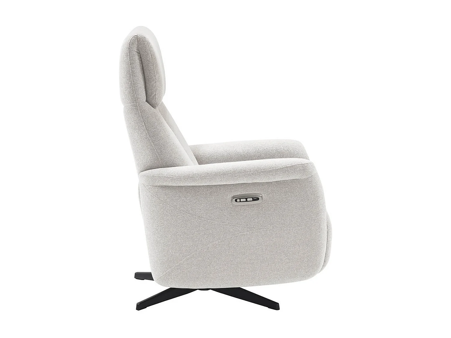 GANDIA - Fauteuil Relax Electrique Tissu Gris Perle