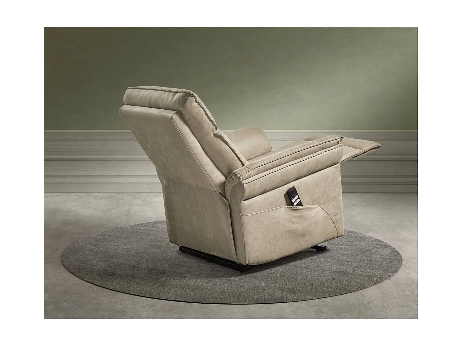 ROBINSON - Fauteuil Relax Electrique Releveur Tissu Taupe