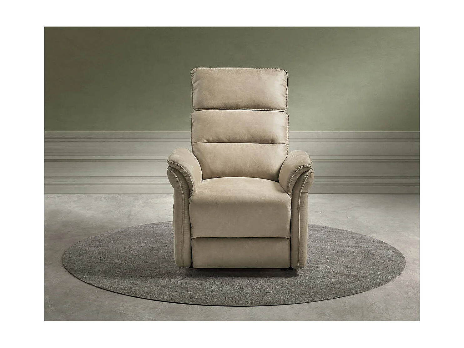 ROBINSON - Fauteuil Relax Electrique Releveur Tissu Taupe