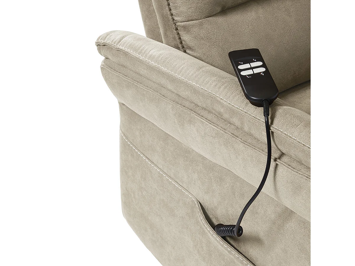 ROBINSON - Fauteuil Relax Electrique Releveur Tissu Taupe