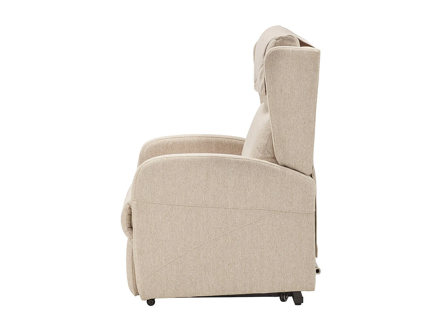 SEVILLE - Fauteuil Relax Releveur Electrique Beige Clair avec Roulettes