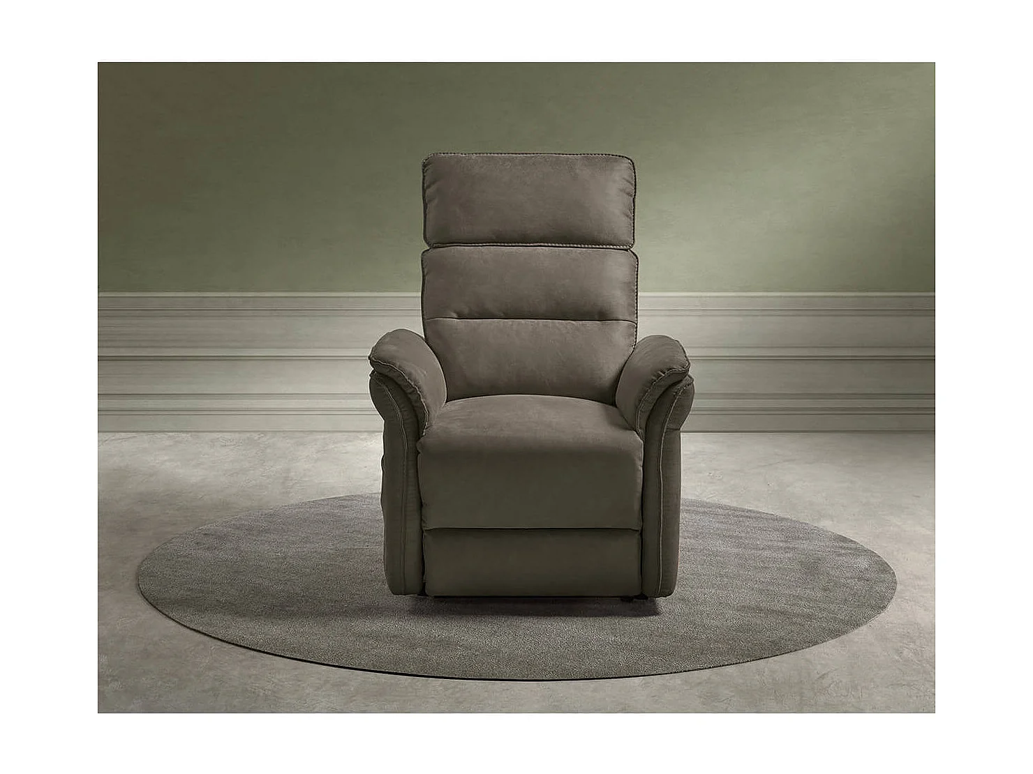 ROBINSON - Fauteuil Relax Electrique Releveur Tissu Gris Foncé
