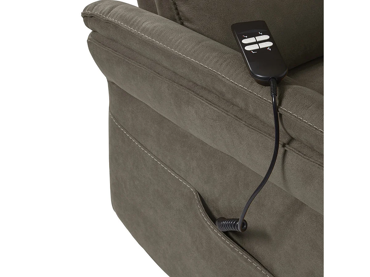 ROBINSON - Fauteuil Relax Electrique Releveur Tissu Gris Foncé