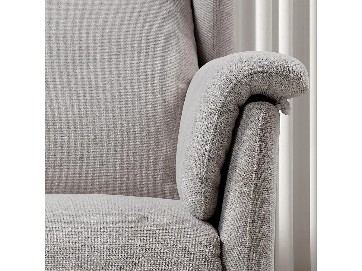 ORENSE - Fauteuil Relax Electrique Releveur Tissu Gris Clair