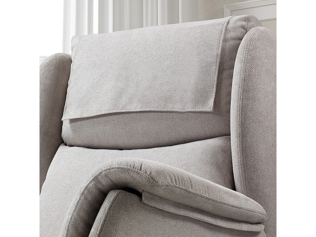 ORENSE - Fauteuil Relax Electrique Releveur Tissu Gris Clair