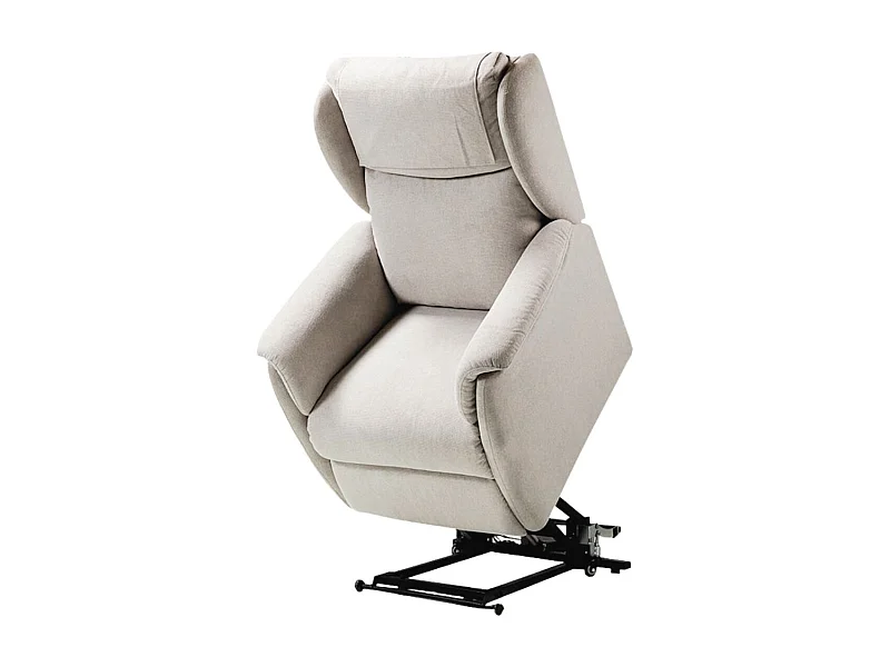 ORENSE - Fauteuil Relax Electrique Releveur Tissu Gris Clair