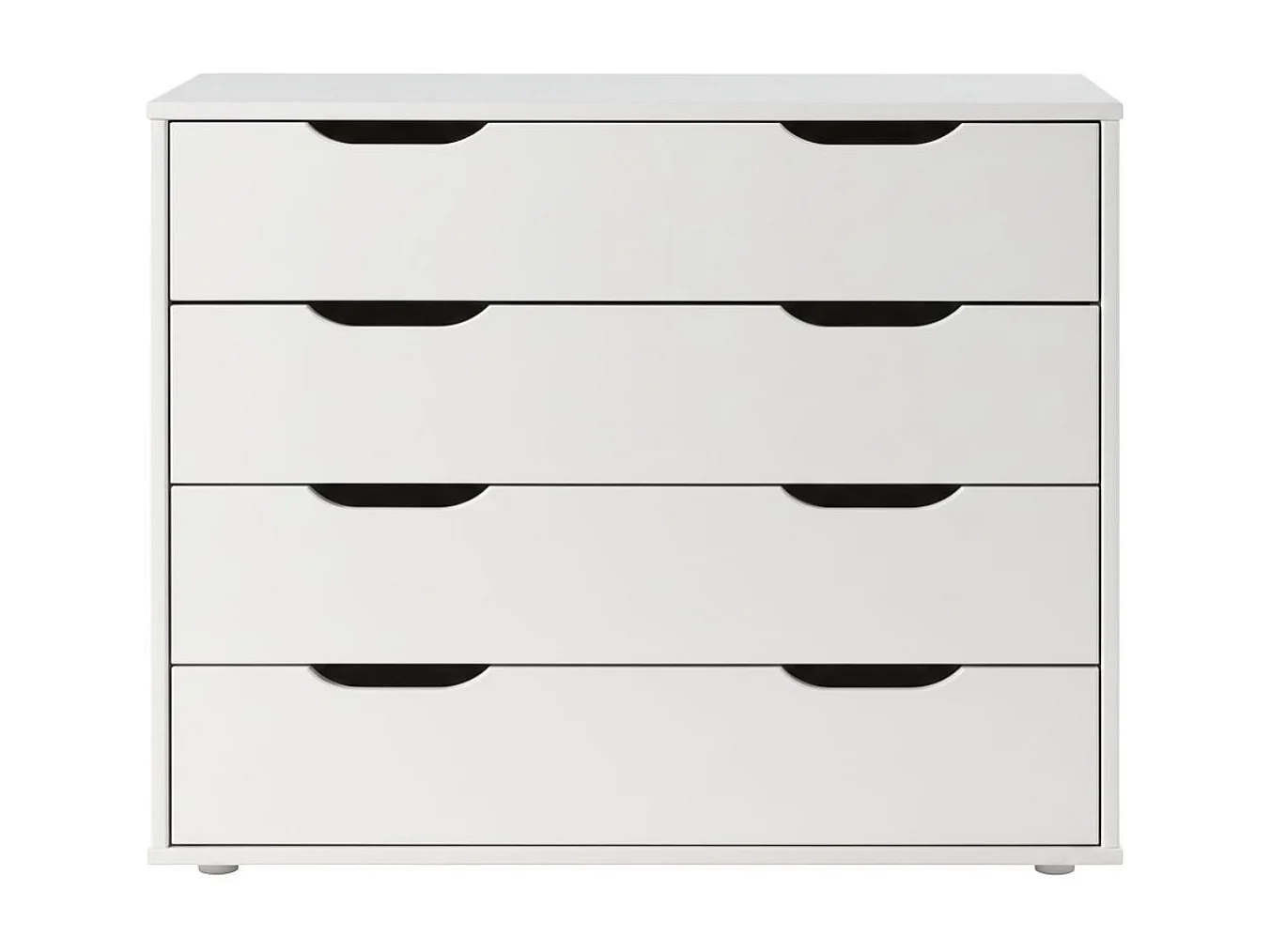 SLEEPY - Commode 4 Tiroirs Blanche Compatible Lits Mezzanine ou Mi-Haut