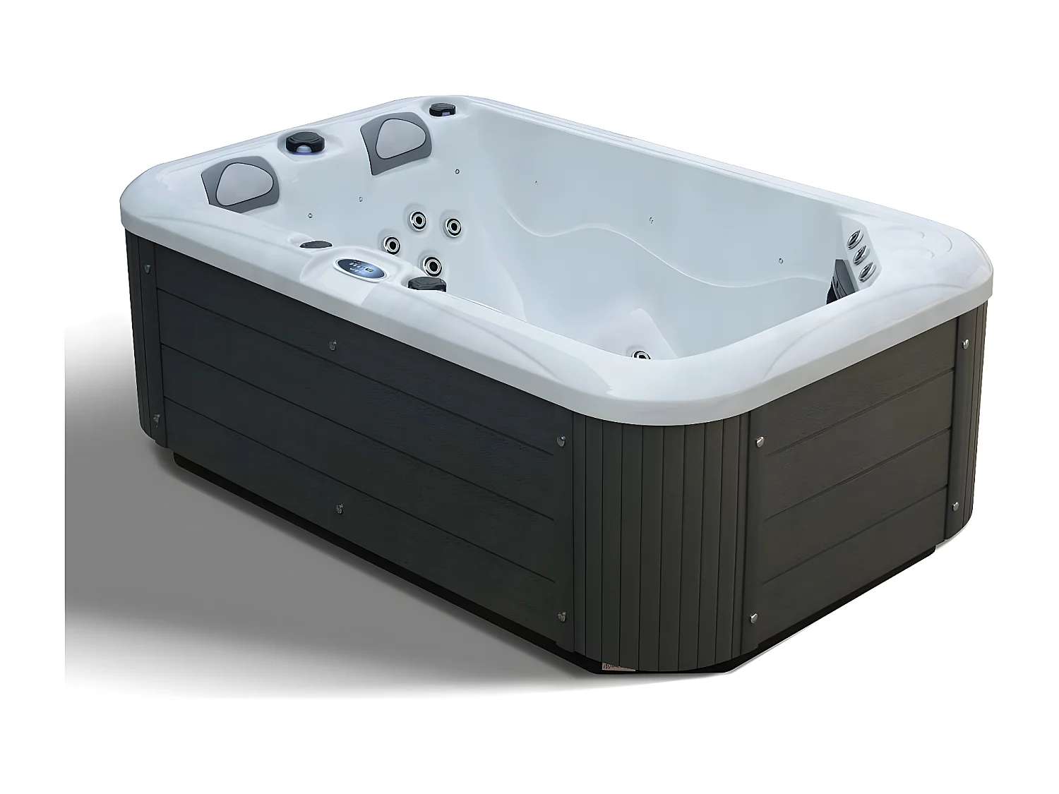 Waterclip - Spa acrylique ARKOS 3 places - 22 Hydrojets - 720L - Ozonateur et couverture inclus - 200 x 125 x 72cm - Blanc
