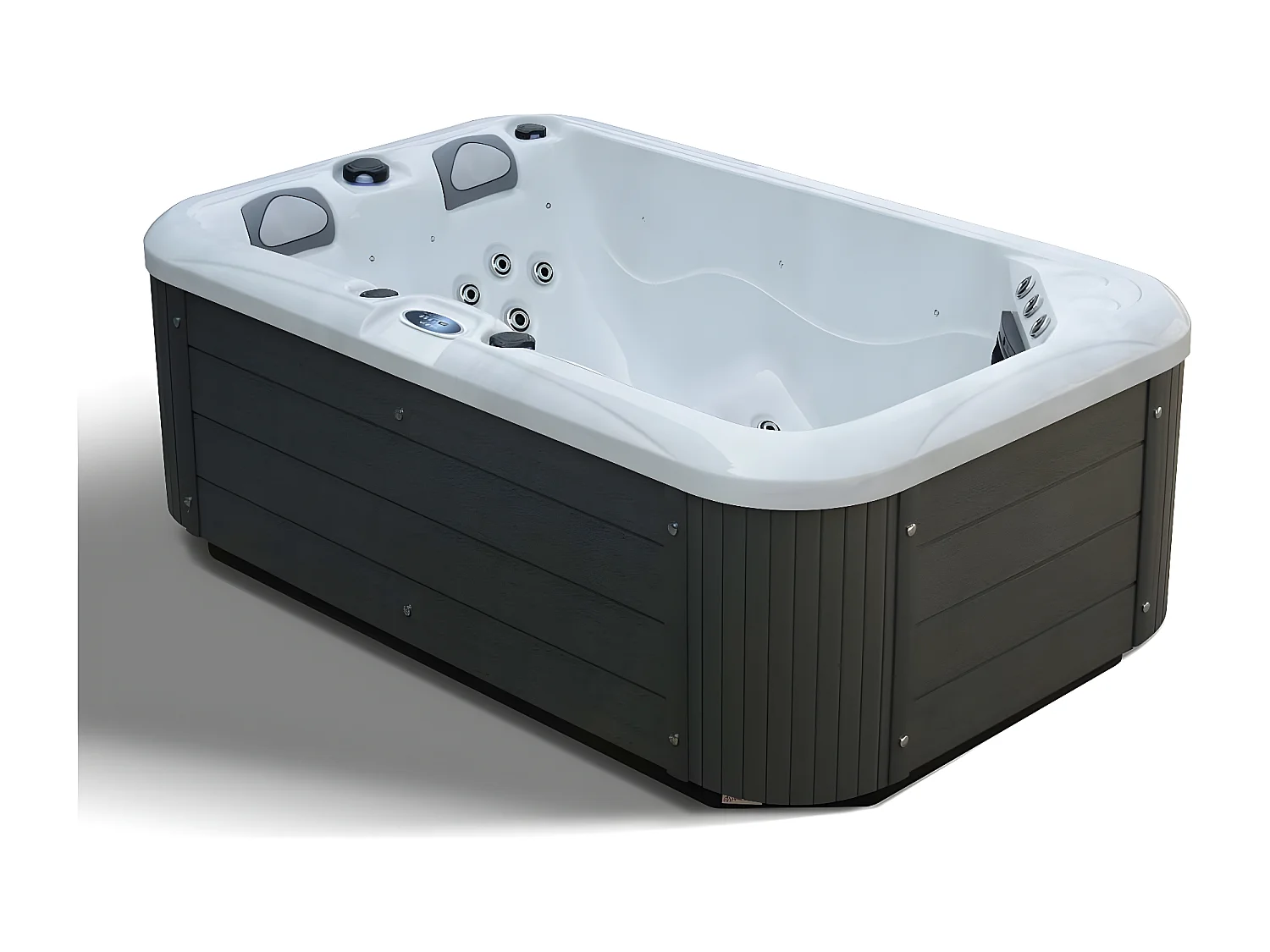 Waterclip - Spa acrylique ARKOS 3 places - 22 Hydrojets - 720L - Ozonateur et couverture inclus - 200 x 125 x 72cm - Blanc