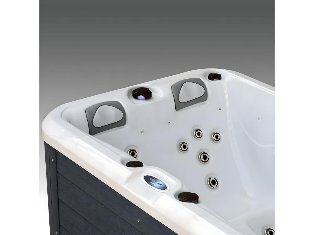 vente unique Waterclip - Spa acrylique ARKOS 3 places - 22 Hydrojets - 720L - Ozonateur et couverture inclus - 200 x 125 x 72cm - Blanc