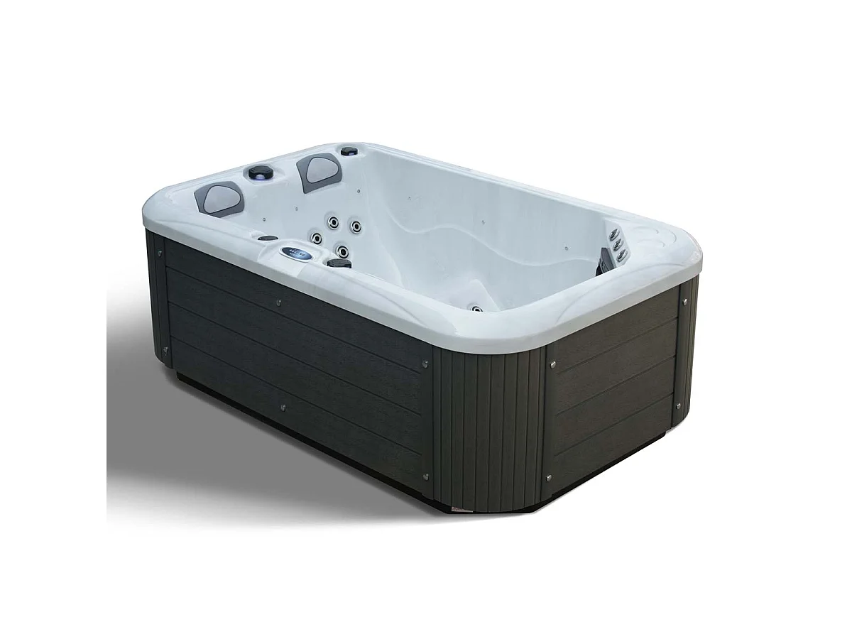 WATERCLIP Spa acrylique ARKOS 3 places - 22 Hydrojets - 720L - Ozonateur et couverture inclus - 200 x 125 x 72cm - Blanc