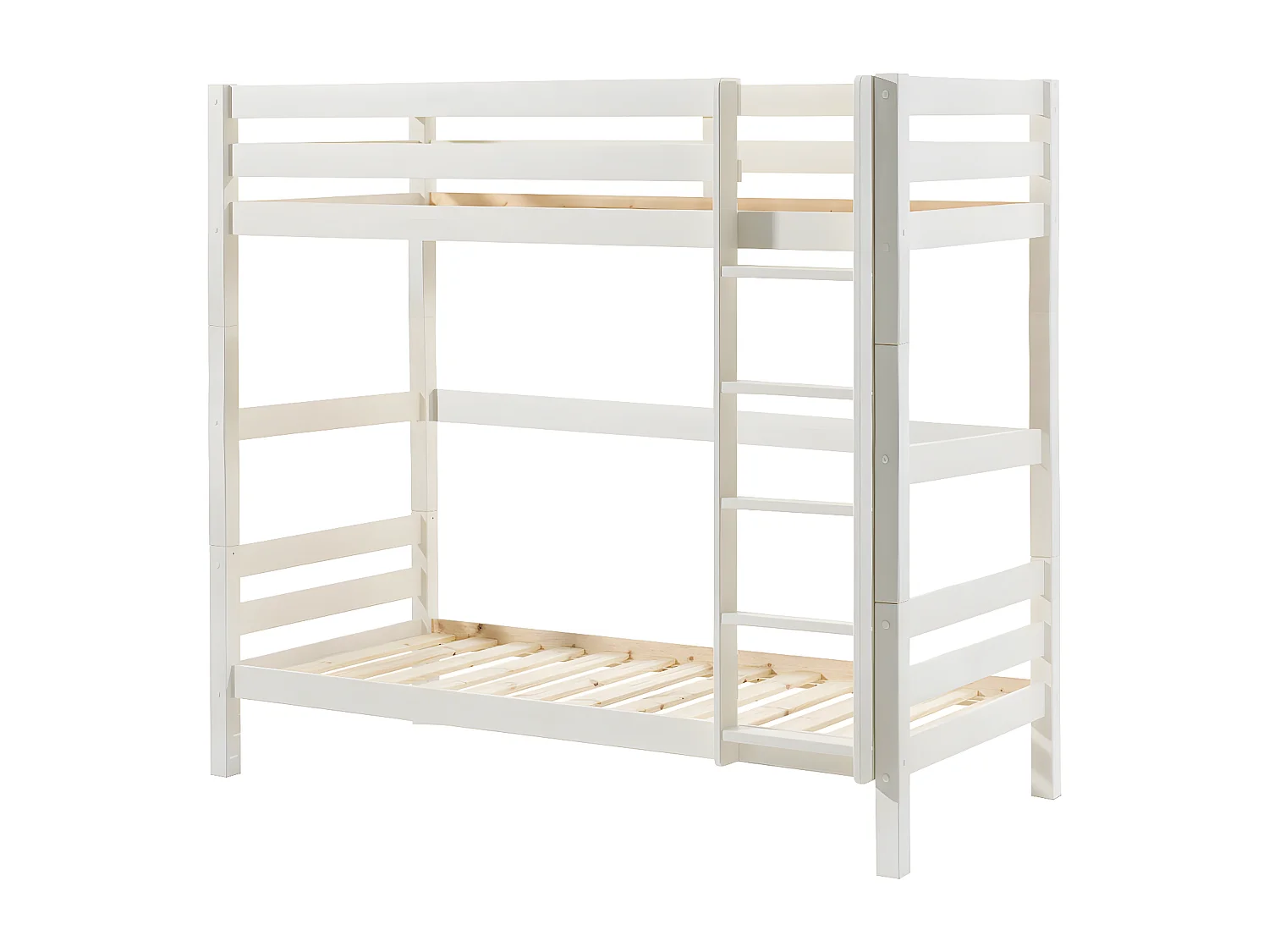 SLEEPY - Lit Superposé H180 Laqué Blanc 90x200cm avec Lit-Tiroir