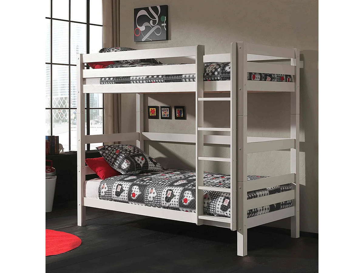 SLEEPY - Lit Superposé H180 Laqué Blanc 90x200cm