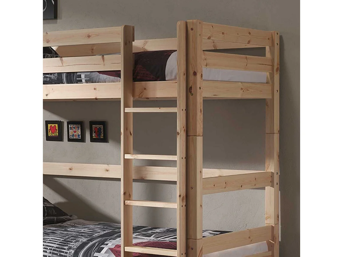 SLEEPY - Lit Superposé H180 en Pin Naturel 90x200cm