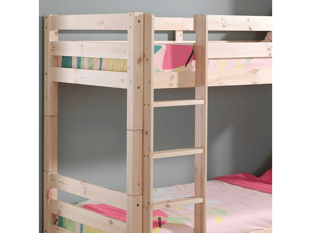 SLEEPY - Lit Superposé H160 en Pin Naturel 90x200cm